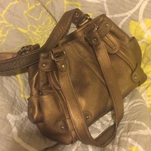 Bronze medium handbag